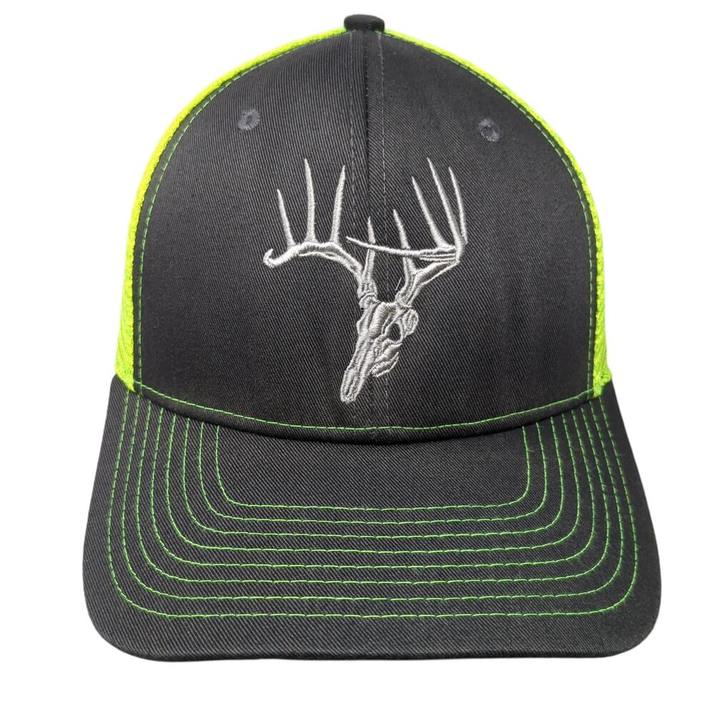 Deer Skull Snapback Trucker Hat Multi OS Adjustable Mesh Back Fierce Headwear